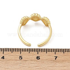 Brass Adjustable Open Cuff Rings for Women&nbsp;RJEW-R032-03G