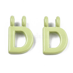 スプレー塗装合金2ループリンクペンダント  カドミウムフリー＆鉛フリー  文字L  文字.d  13.5x8.5x1.5mm  穴：2mm&nbsp;LS-X-PALLOY-T075-48D-RS