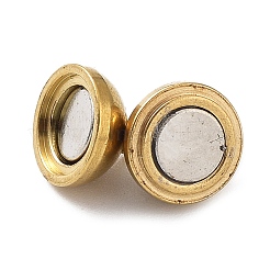 Ion Plating(IP) 304 Stainless Steel Magnetic Clasps with Loops&nbsp;STAS-G173-05G-8MM