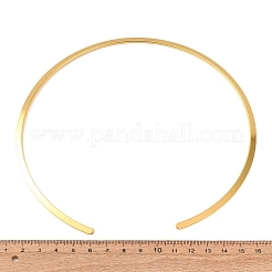 304ステンレス製カフチョーカーネックレス  硬いネックレス  イオンプレーティング（ip）  ゴールドカラー  内径：5.59インチ（14.2cm）&nbsp;SA-CBA725A-22G