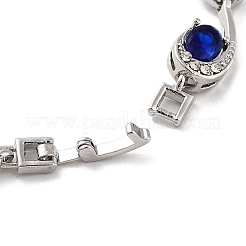 Platinum Alloy Teardrop Link Chain Bracelets&nbsp;LS-BJEW-A005-01A