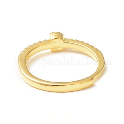 Clear Cubic Zirconia Initial Letter Adjustable Ring&nbsp;RJEW-C052-01G-G