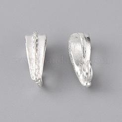 合金ペグベイル  ペンダントピンチベイル  銀  12x5x6mm  穴：3mmと6x3.4mm  ピン：1mm&nbsp;FIND-WH0013-79B