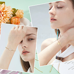 8Pcs 4 Style Brass Box Chain Slider Bracelet Makings&nbsp;KK-BBC0012-42