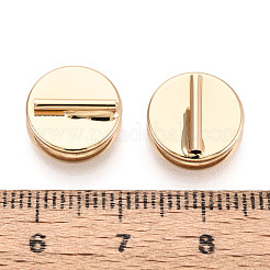 真鍮製磁気ブローチピンコンバーター  フラットラウンド  ゴールドカラー  12x5.5mm  穴：1.2mm&nbsp;FIND-N013-01A-G