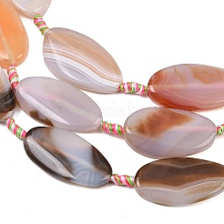 Natural Banded Agate Beads Strands&nbsp;G-F825-H01-01D
