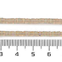 電気メッキガラスビーズセット  ヒシビーズ  正方形  ビスク  3x3x1mm  穴：0.9mm  約210個/連  14.96~16.54''（38~42センチメートル）&nbsp;GLAA-B023-01A-01