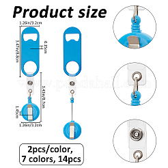 14Pcs Flat Round PP Plastic Badge Reel&nbsp;AJEW-FH0006-78