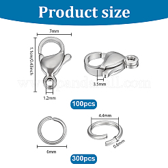 304 Stainless Steel Lobster Claw Clasps&nbsp;STAS-PH0019-51P