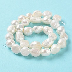 天然養殖淡水パールビーズ連売り  両面研磨  グレード2 A  貝殻色  13.5~16x11~13x8~9mm  穴：0.6mm  約30個/連  35cm&nbsp;PEAR-Z002-08
