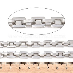 201ステンレス鋼製角型リンクチェーン  スプールで  溶接されていない  ステンレス鋼色  10x6.5x2.5mmと10x8x2mm&nbsp;CHS-H118-17P