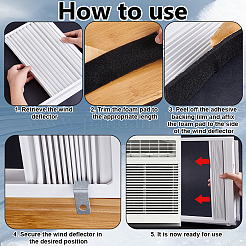 PP Plastic & Iron & Sponge Air Conditioning Side Panels with Frame&nbsp;AJEW-GA0009-60