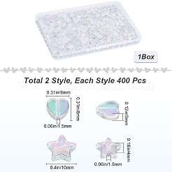800Pcs 2 Styles Eco-Friendly Transparent Acrylic Beads&nbsp;TACR-SP0001-01B