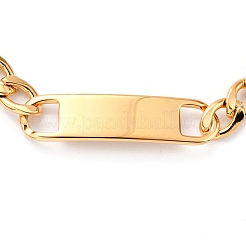 304 Stainless Steel ID Bracelets&nbsp;STAS-B021-20G