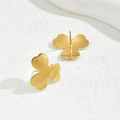 Fashionable Irregular Clover 201 Stainless Steel Stud Earrings&nbsp;BM5388