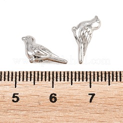チベット風合金ビーズ  鳥  カドミウムフリー＆ニッケルフリー＆鉛フリー  プラチナ  7x14x4.5mm  穴：1mm&nbsp;TIBEP-GC186-P-NR