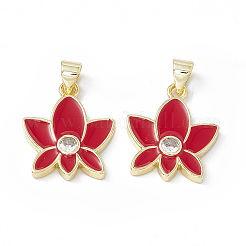 Rack Plating Brass Enamel Pendants&nbsp;KK-B065-05G-02