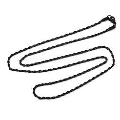 2MM Unisex 304 Stainless Steel Rope Chain Necklaces&nbsp;NJEW-P395-16EB