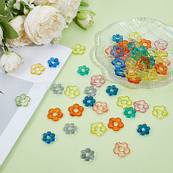 200Pcs 10 Colors Transparent Acrylic Bead Frame&nbsp;TACR-ME0001-05