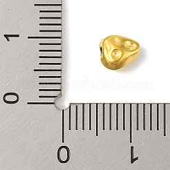 304ステンレススチールビーズ  三角形  ゴールドカラー  6x6x4mm  穴：1.2mm&nbsp;STAS-M071-01E-G