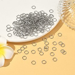 変色しにくい304ステンレススチール製オープン丸カン  ラウンド  ステンレス鋼色  20ゲージ  6x0.8mm  内径：4.4mm  約320個/20g&nbsp;X-STAS-Q186-02-6x0.8mm