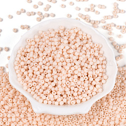 不透明なアクリルビーズ  ラウンド  パパイヤホイップ  4x3.5mm  穴：1.6mm  約18000個/500g&nbsp;SACR-A007-01A-03