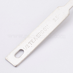 ステンレスワックスシーリングスプーン  ロングハンドルディゾルブワックススプーンメタルスタンプスプーン  ステンレス鋼色  117x12mm  容量：2.5ミリリットル&nbsp;X-DIY-WH0056-02
