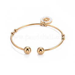 304 Stainless Steel Charm Bangles&nbsp;BJEW-L664-005G