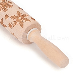 Christmas Snowflake Wooden Rolling Pins&nbsp;DIY-E034-10C