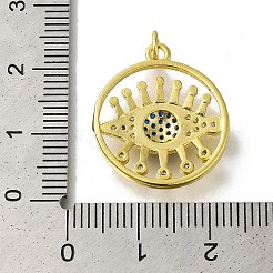 Rack Plating Brass Micro Pave Cubic Zirconia Pendant&nbsp;KK-H485-16G