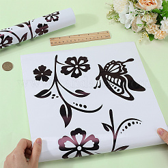PVC 粘着防水ステッカー 自己粘着ステッカー  花  250x700x0.1mm&nbsp;DIY-WH20001-33A