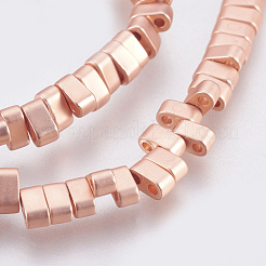 Electroplated Synthetic Non-magnetic Hematite 2-Hole Beads Strands&nbsp;G-E495-11A