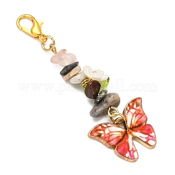 8Pcs Butterfly Alloy Enamel Pendant Decorations&nbsp;HJEW-JM04157