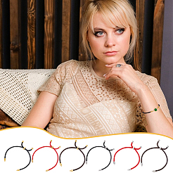 18Pcs 6 Colors Nylon Cord Slider Bracelet Making&nbsp;BJEW-UN0001-85