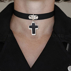 1Pc PU Leather Adjustable Choker Necklaces&nbsp;NJEW-CL0001-01