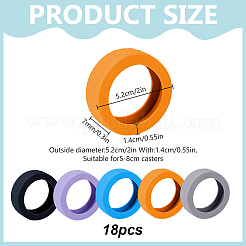シリコン製荷物用ホイールプロテクターカバー18個  リング  オレンジ  52x15mm  内径：38mm&nbsp;FIND-OC0013-86E