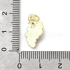 真鍮製エナメルペンダント  丸カン付き  ぶどうチャーム  ラックめっき  長持ちメッキ  鉛フリー＆カドミウムフリー  18KGP本金メッキ  17.5x9x2mm  穴：3.4mm&nbsp;KK-Q066-21G