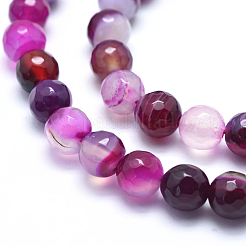 Natural Striped Agate/Banded Agate Beads&nbsp;G-J371-09-8mm