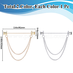 Zinc Alloy Hanging Chain Brooches&nbsp;FIND-GF0006-87A