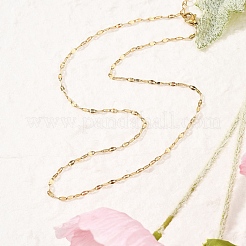2mm 304ステンレススチール製ダップチェーンネックレス（女性用）  ゴールドカラー  15.71インチ（39.9cm）&nbsp;NJEW-B131-05G