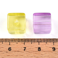 透明なアクリルビーズ  キューブ  ミックスカラー  12x12x12mm  穴：2.8mm  約253個/500g&nbsp;TACR-N019-01