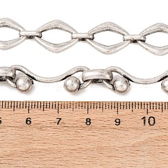 Vintage 304 Stainless Steel Rhombus Link Mixed Chain Necklaces&nbsp;NJEW-C115-08AS