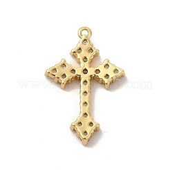 Rack Plating Brass Micro Pave Cubic Zirconia Pendants&nbsp;KK-P230-20G