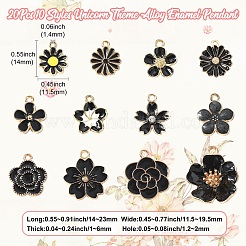 60Pcs 12 Styles Alloy Enamel Charms&nbsp;ENAM-CJ0006-40B