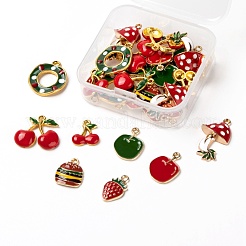 32Pcs 8 Style Alloy Enamel Pendants&nbsp;ENAM-LS0001-34