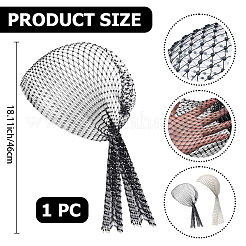 アクリル繊維のヘッドバンド  ラインストーン付き  ブラック  460mm&nbsp;AJEW-WH20020-421A