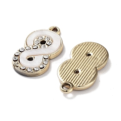 合金ペンダント  シェルとラインストーン付き  カドミウムフリー＆鉛フリー  数  20.5x11x2mm  穴：1.6mm&nbsp;FIND-C042-07G-02