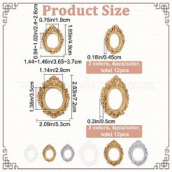 24Pcs 6 Style Resin Picture Frames&nbsp;RESI-CP0001-01