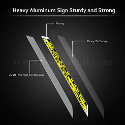UV保護＆防水アルミニウム警告サイン  カラフル  250x180x0.8mm  穴：4mm&nbsp;AJEW-GL0001-01B-07
