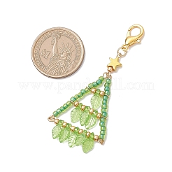 Acrylic & Glass Beads Tree Pendant Decorations&nbsp;HJEW-MZ00377